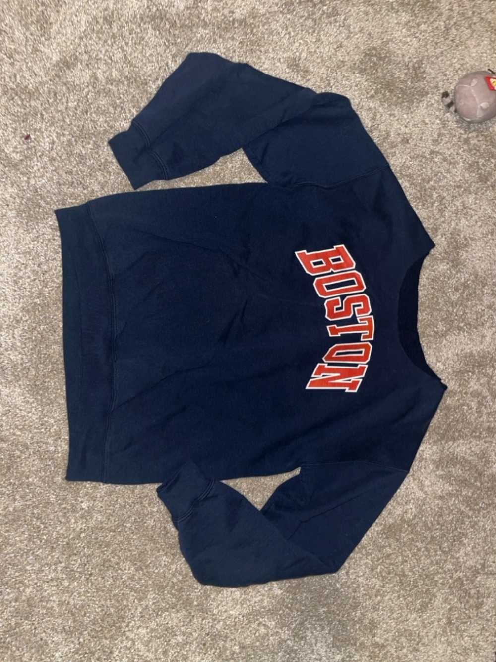 Boston Navy Crewneck Sweatshirt